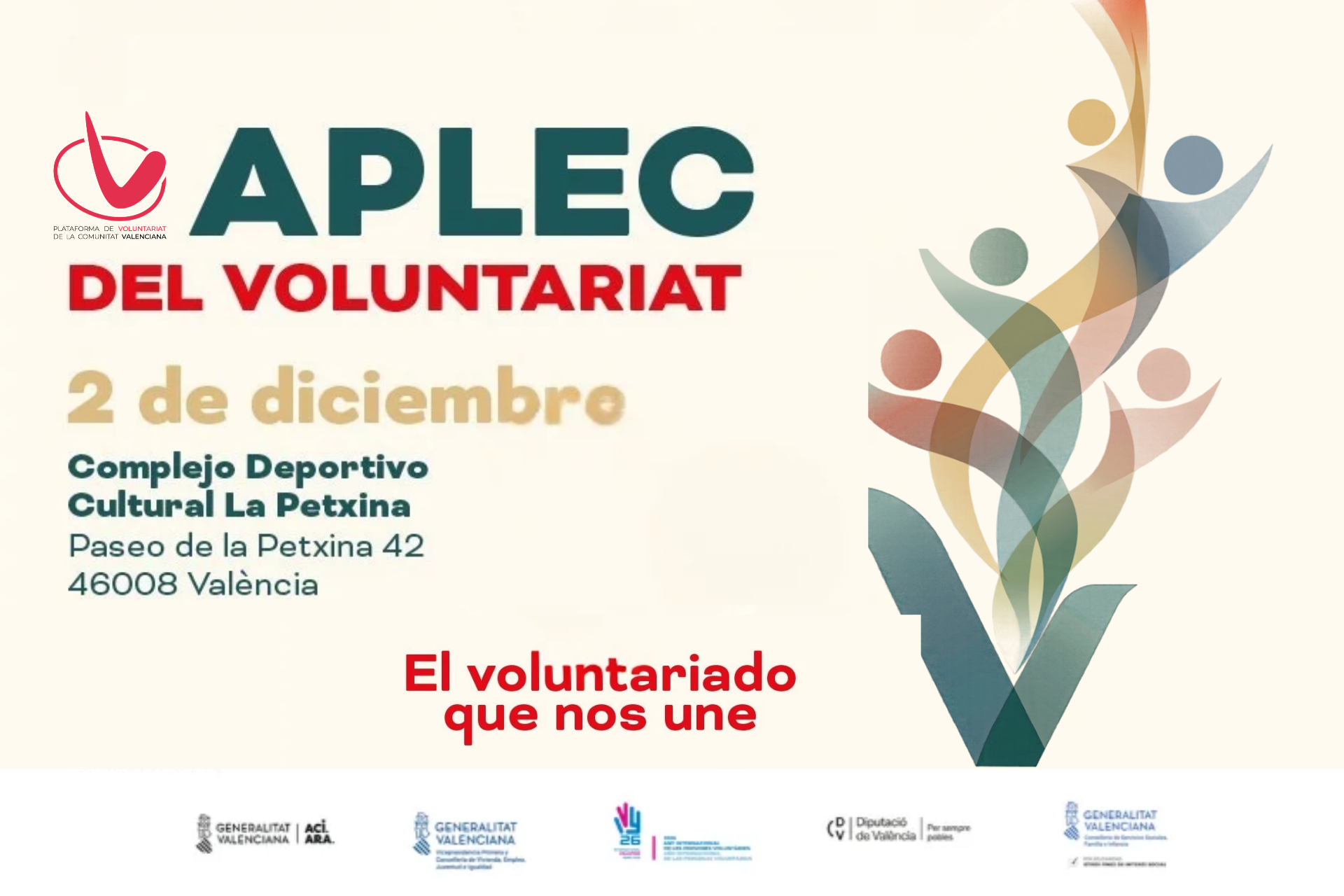 Aplec de Voluntariat 2026: València reúne al voluntariado de toda la Comunitat Valenciana